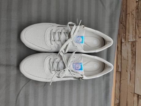 Remonte - rieker 43 - dámske biele kožené topánky, rieker,43