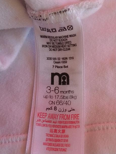 2 ks biele body, m, 62-68 cm, 68