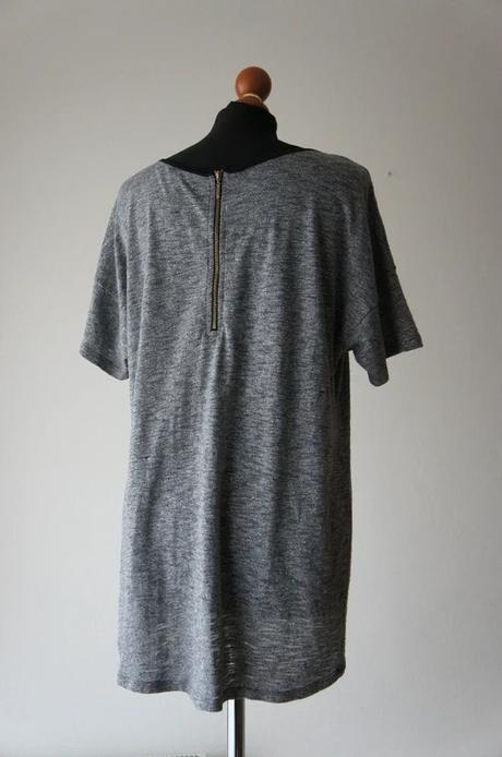 Šedé melírované tričko s krátkym rukávom, new look,l