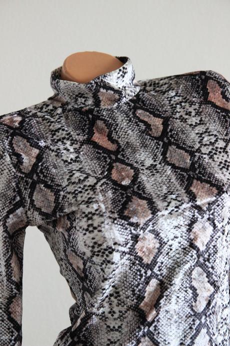 Zamatový hadí body top, m, m