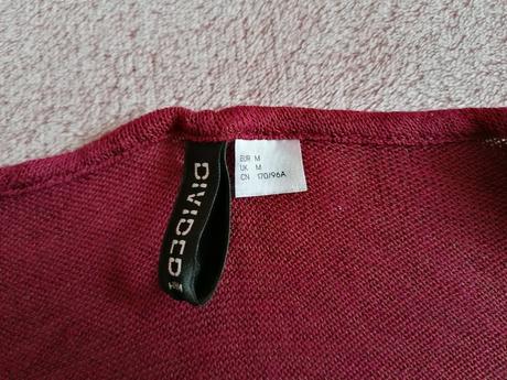 Dámsky burgundy kardigán, h&m,m