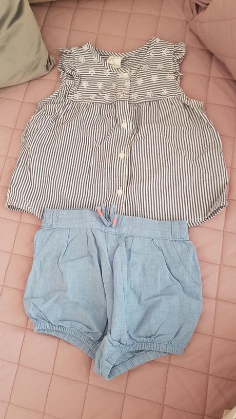 Suprava s krataskami a bluzkou 80, h&m,80