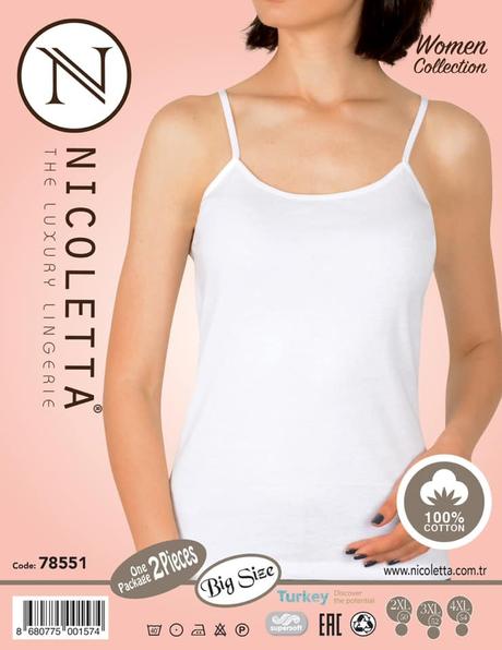 Dámske bavlnené tielko, l - xxxl