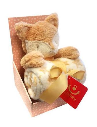 Bobas darčeková deka s hračkou líška stm-18, 