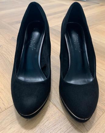 Dámske čierne semišové lodičky jenny fairy, 37