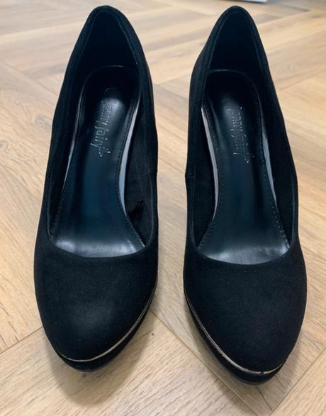 Dámske čierne semišové lodičky jenny fairy, 37