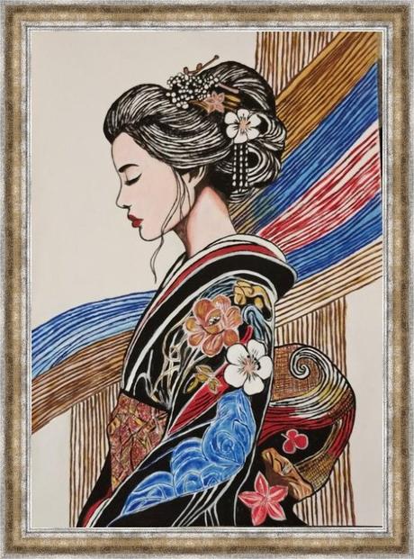 Obraz - japonské dievča, 