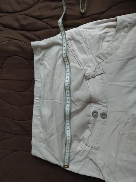 Krémové tehotenské nohavice, yessica,36