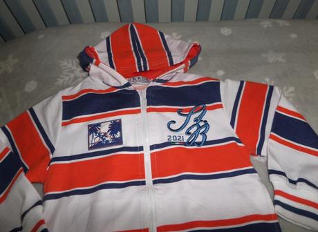 Pásikavá mikina + tričko + nátelník, 116