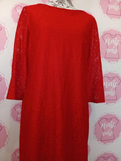 Čipkované červené šaty, wallis,42