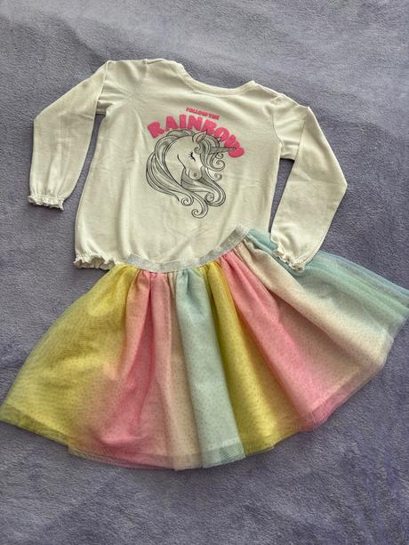 Súprava pulóvrik + suknička 128, takko,128