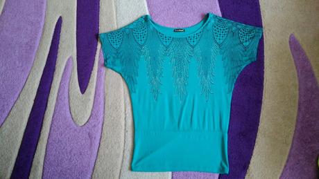 Tričko tyrkysovo-zelené, veľ. 50, 50