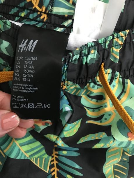 Veľ. 158/164 h&m fešácke plavky, h&m,158