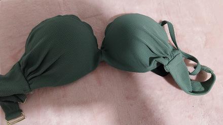 Zelená vystúžená podprsenka h&m 75b, h&m,75b