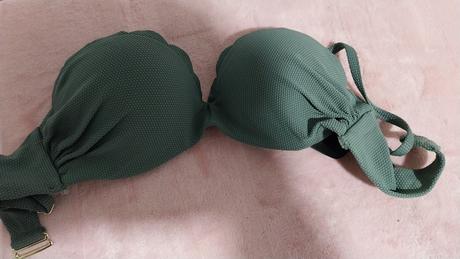 Zelená vystúžená podprsenka h&m 75b, h&m,75b