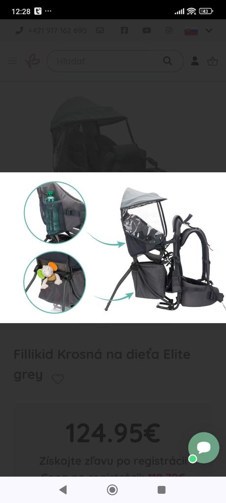 Turisticky nosic pre dieta, fillikid