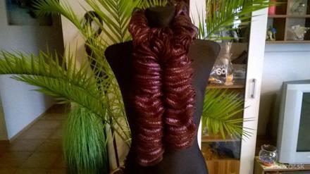 Volanový šál farebný 113cm ,