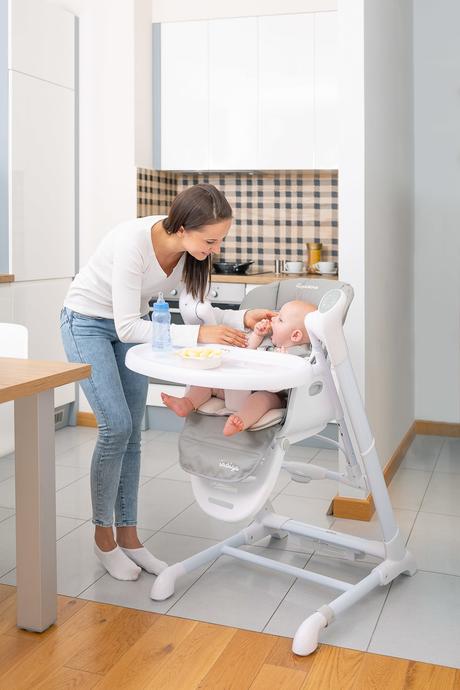 Caretero detská jedálenská stolička 2v1 indigo gre, caretero