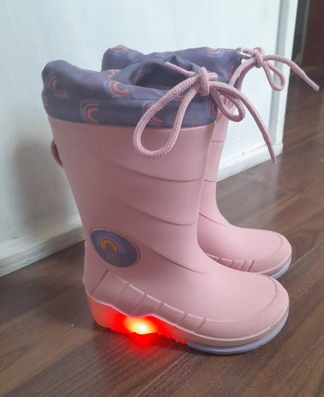 Čižmy do dažďa pre dievčatko- svietiace, lupilu,22