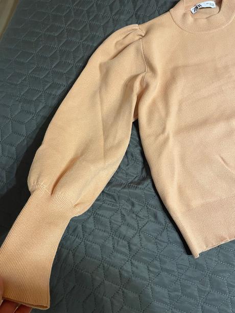 Svetrik s puff rukavmi, zara,l
