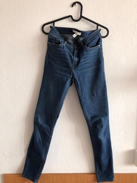 Modré rifle h&m/ dámske modré džínsy, h&m,34