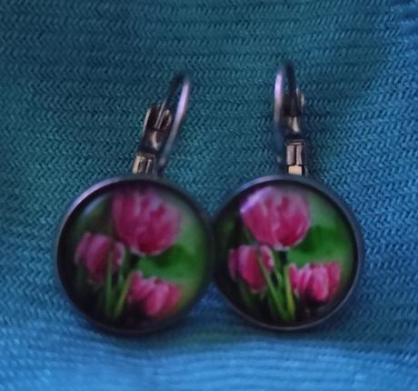 Náušnice tulipány- chirurgická oceľ, 