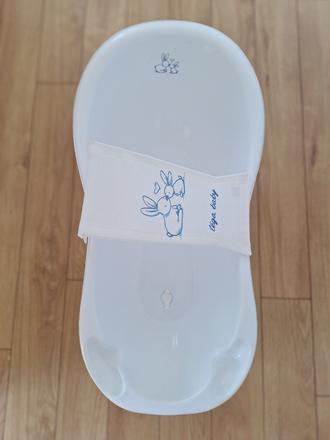 Tega detská vanička s výpusťou lux bunny biela, 