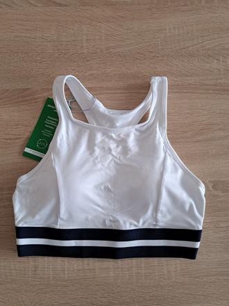 Športová podprsenka crop top biela veľ. s nová, tchibo,s