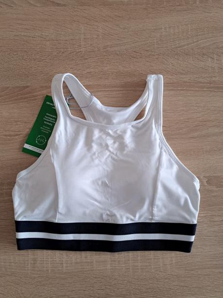Športová podprsenka crop top biela veľ. s nová, tchibo,s