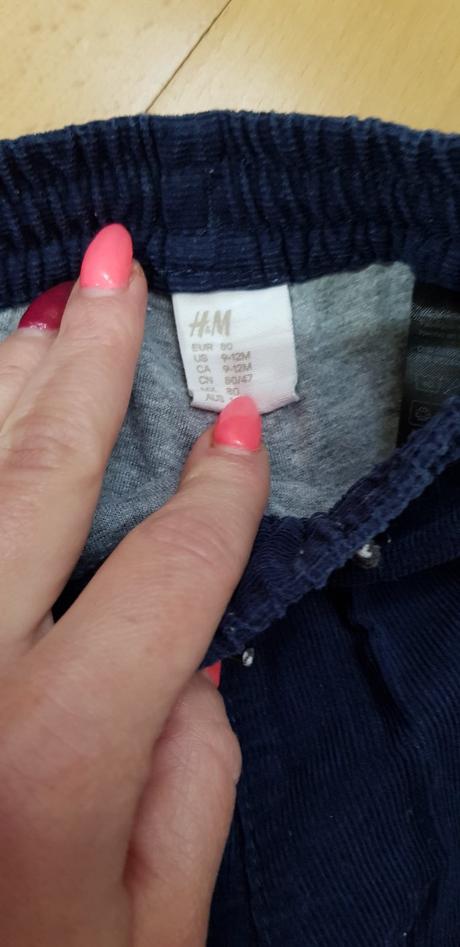 Nohavice hm, h&m,80