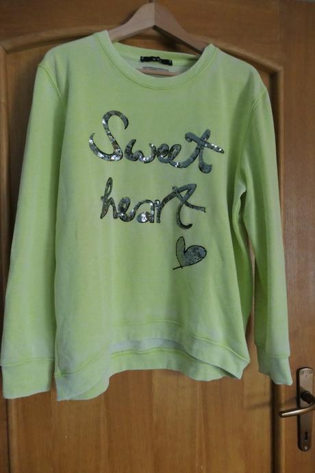 Oui original, krasna neonkovo zltozelena mikina, l