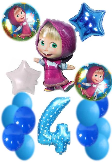 Balóny máša a medveď - až 15/16/17 kusov,