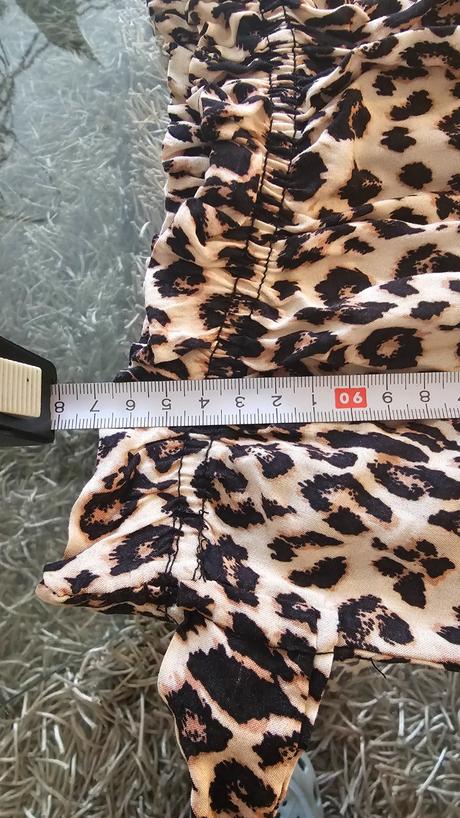 Široké leopardie nohavice v páse na gumu, m