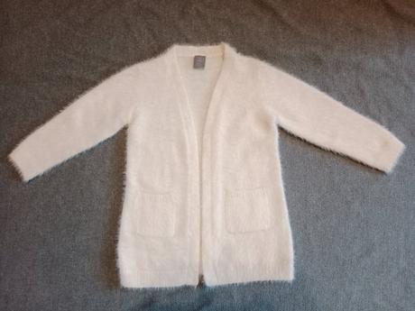 Huňatý biely kardigan, pepco,110