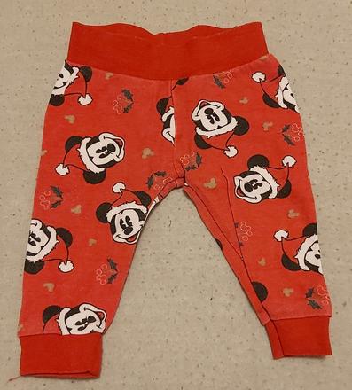 Vianočné bavlnené legíny/tepláčky mickey mouse 62, disney,62