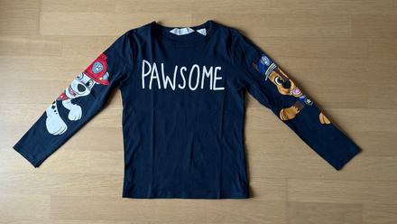 Bavlnené tričko labková patrola veľ.122-128, h&m,122