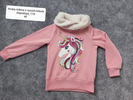 Tepla mikina s vyssim krkom, dopodopo, 110, dopodopo,110