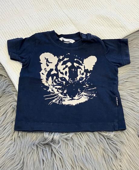 Chlapčenské tričko s tigrom tmavomodré h&m (62), h&m,62