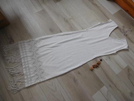 Kremové šaty tielkové pružné-vitrin 38,v, 38