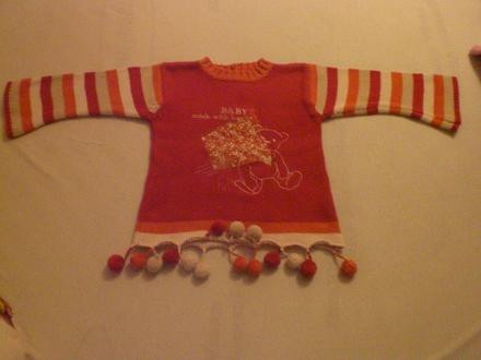 Pulóver s brmbolcami 2-3 roky top stav, 92