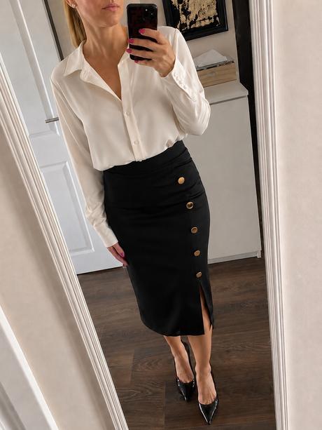Elegantná smotanová blúzka, h&m,l