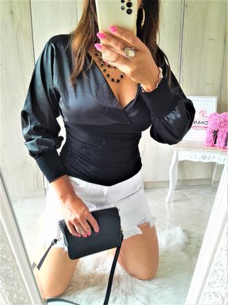 Blúzka so saténovým vrchom-m, m