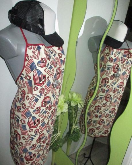 Štýlová zástera s motívom u.s.a., 