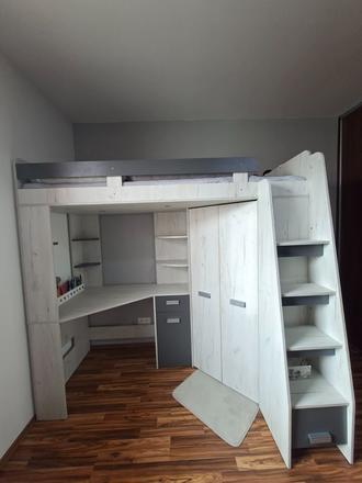 Multifunkčná poschodová posteľ, šírka (cm): 80,dĺžka (cm): 200