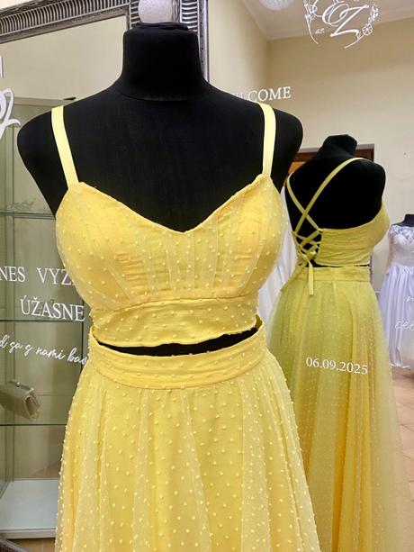 Žltá sukňa+ top, s