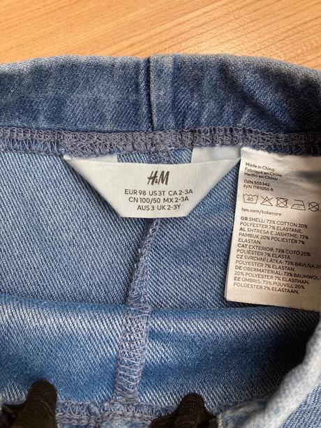 Rifľové legíny h&m 98, h&m,98