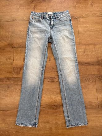 Rovné džínsy so stredne vysokým pásom, stradivarius,38