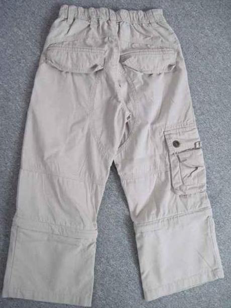 Nohavice 2 v 1 - odopínacie+opasok, h&m,116