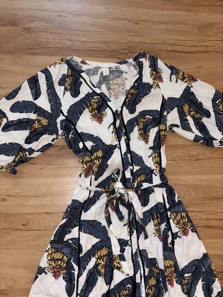 Ľanové šaty h&m 34, h&m,34 / xs