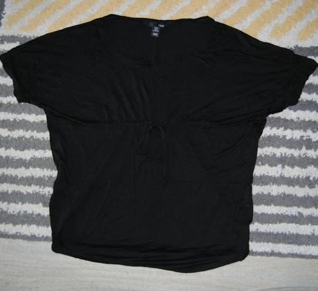 Širšie tričko so šnúrkou, h&m,s